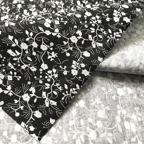 7pcs Black Cotton Fabric Fat Quarter Bundle Sheets for Sewing Craft & Scrapbooki - Picture 6 of 8